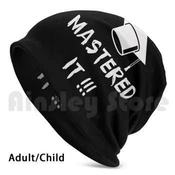 석사 학위 대학 졸업 마스터 그래픽 비니 니트 모자, 힙합 마스터스 과학 대학 학사