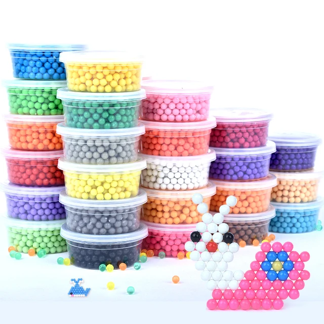600Pcs Plastic box packag 30 Colors 5mm Water Beads Spray aqua Magic Educational 3D beads Puzzles Accessories for Children Toys 1