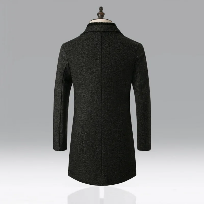 SHUJIN мужской шерстяной костюм дизайнерское шерстяное пальто повседневный Зимний толстый теплый Тренч ветровка куртки пальто Прямая
