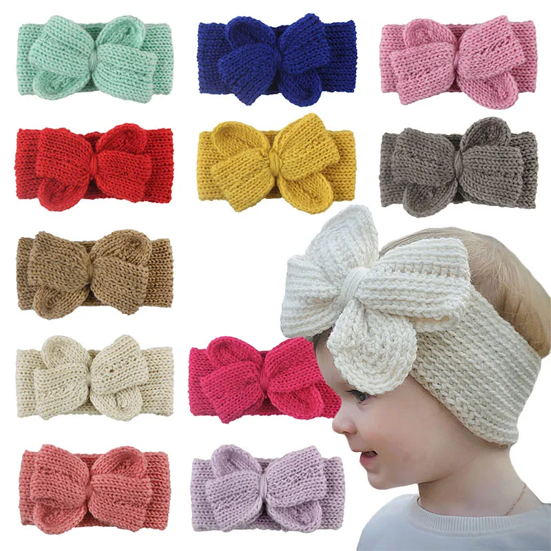 New Spring Autumn Baby Hat Soft Elastic Cotton Newborn Kids Cap Knit Girls Hats Toddler Bow Headband Hair Band Head Wrap | Детская