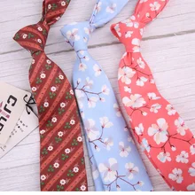 New Mens Ties Neck Cotton Floral Tie For Men Women Skinny Neck Tie For Wedding Casual Neckties Classic Suits Slim Neck Ties 7cm