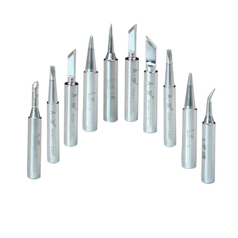 

HOT-10pcs 900M-T Soldering Iron Tips Silver