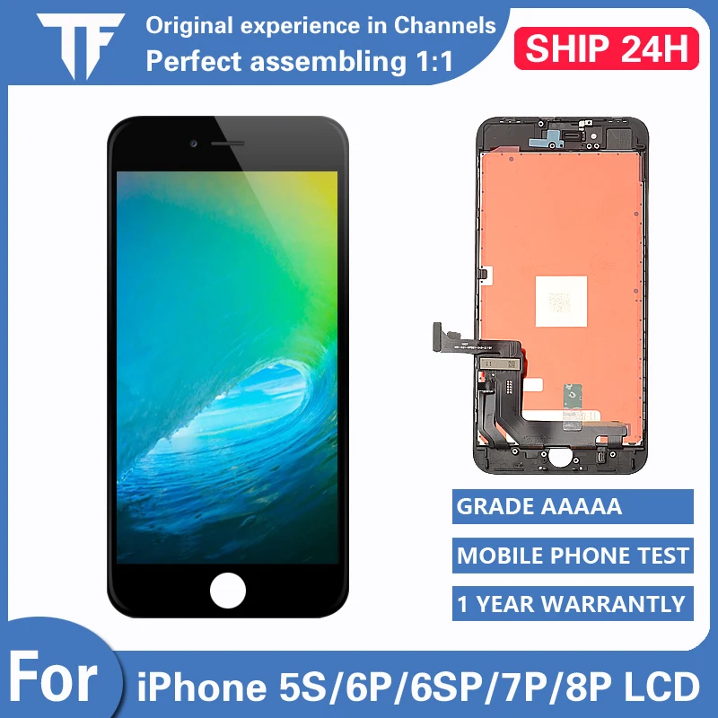 

AAA+++ LCD Display For iPhone 5S 6P 6SP touch Screen replacement Digitizer Assembly for iPhone 7P 8Plus LCD Screen No Dead Pixel