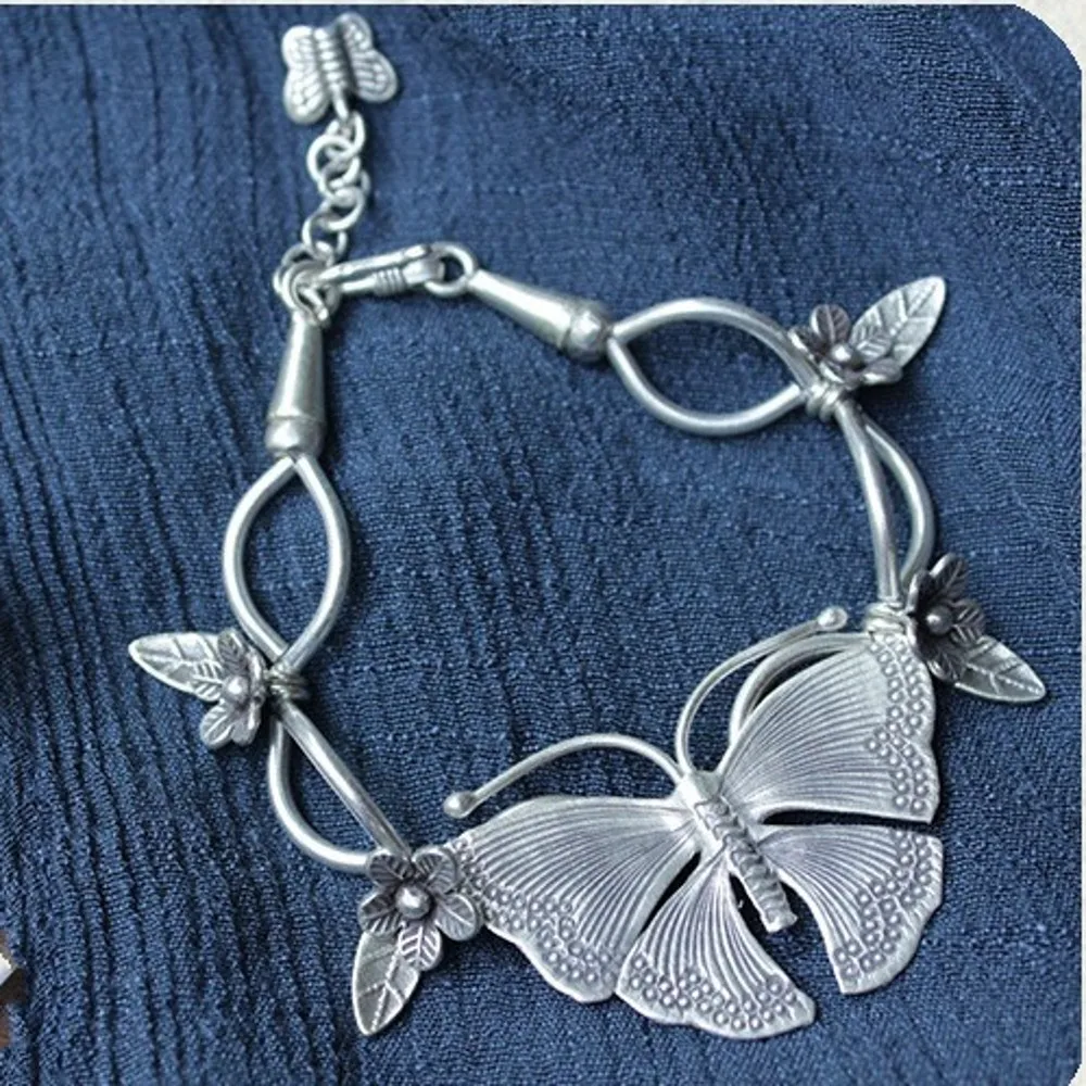 oldsea Butterfly MACHILDA 2個セット　ベロ　サンゾー Butterfly Bracelet - Style Design Hand S990 Silver Bracelet