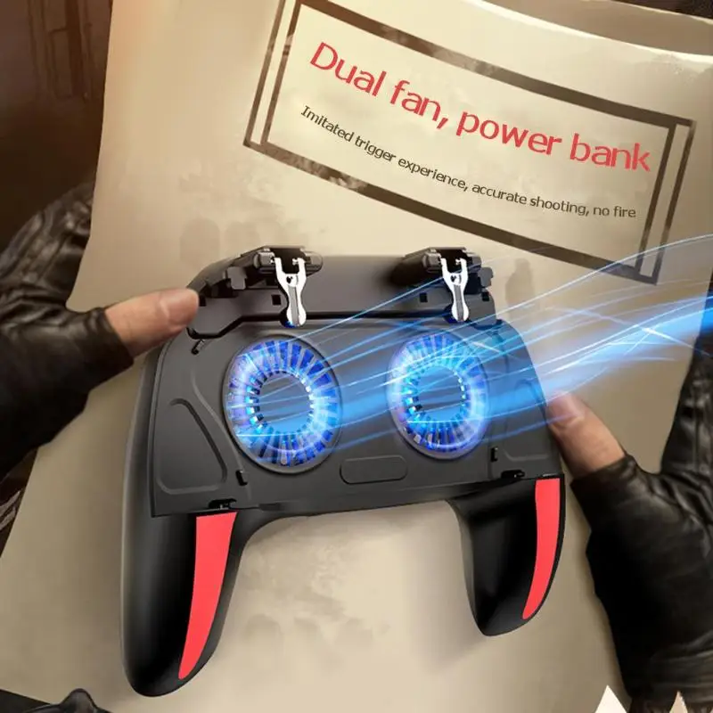  H10 Gaming Accessories Handheld Grip Game Controller Joystick Gamepad for Pubg Trigger Dual Cooling