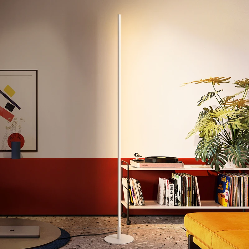 Tanie Morden minimalistyczne pionowe lampy podłogowe długi stół aluminiowy światła Led sklep