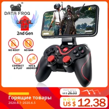 Los datos de la rana inalámbrica Bluetooth Gamepad del regulador del juego para Android Teléfono Inteligente para PS3 PC portátil Control de juego