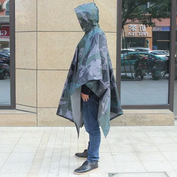 

3 in 1 Raincoat Outdoor Hiking Camping Hunting Hooded Rain Cover Camping Portable Outdoor Multifunctional Elements