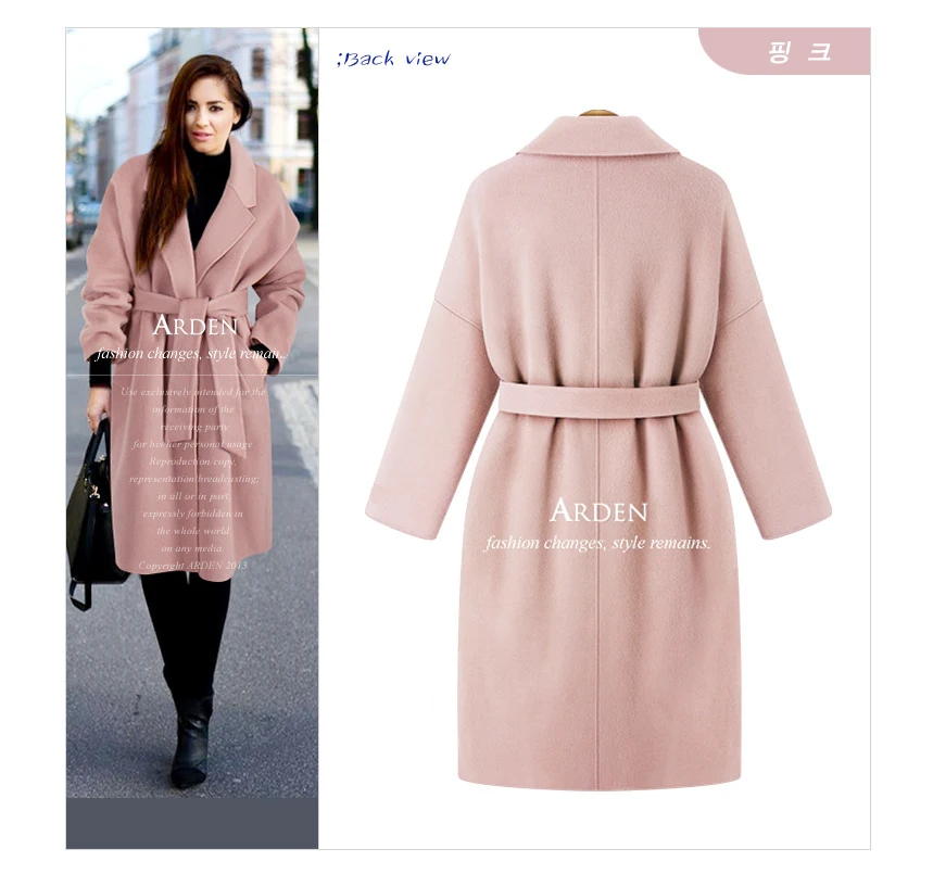 AliExpress Ozhouzhan осень и зима новые продукты большой размер платье на шнуровке свободный крой пальто длинное шерстяное пальто