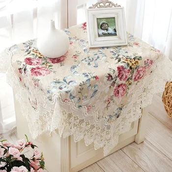 

Fabric Bedside Table Cover duo yong jin Lace Circle Table Cloth Floral Coffee Table Cloth