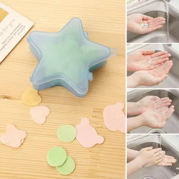 

2020 Newest Hot 10PACKS 300pcs Portable Soluble Skin Care Soap Paper Travel Carry Mini Wash Hands Scented