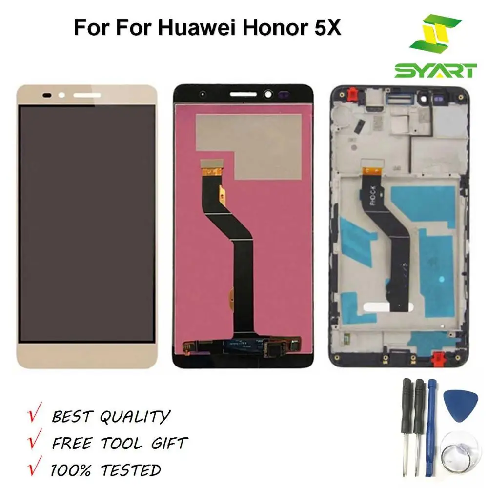 Cena 5.5 calowy wyświetlacz lcd dla Honor 5X wyświetlacz Lcd ekran dotykowy nowy wymiana zespołu Digitizer dla Huawei Honor 5X LCDs