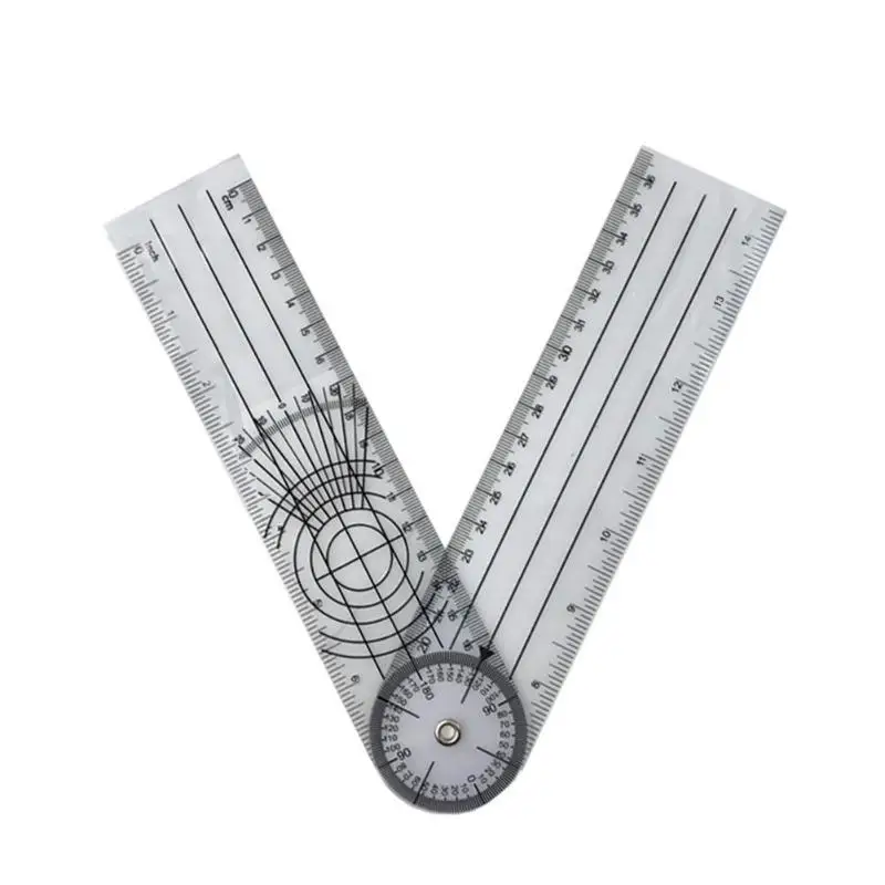 Userful Multi-Ruler 360 Degree Goniometer Angle Medical Spinal Ruler Angle Medical Spinal Protractor