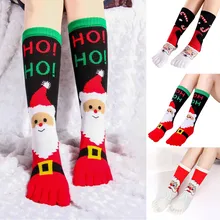 Рождественские женские рождественские носки с пятью пальцами, дезодорант, пот, bbsorbent, теплые хлопковые рождественские носки, женские носки, Calcetines Mujer