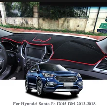 Автомобильный Стайлинг приборной панели Избегайте света Pad Инструмент крышка платформы коврики Роза для hyundai Sante Fe IX45 DM 2013- LHD& R Анти-пыль
