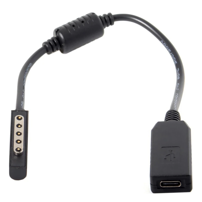 Type C Usb 3,1 Usb-C Женский Dc 12V To Surface Pro 1 Pro 2 зарядное устройство адаптер преобразователь кабельного разъема черный