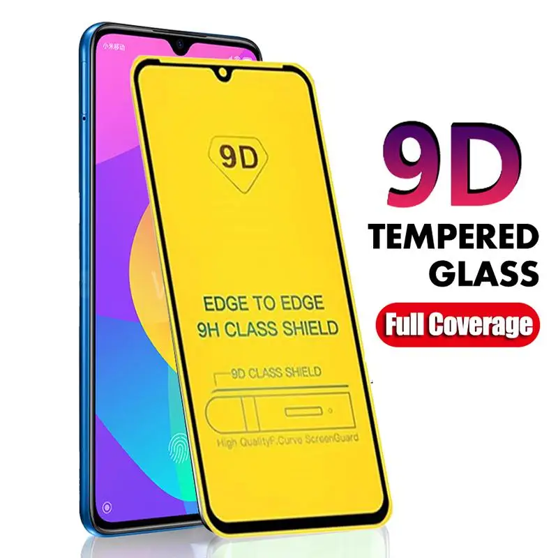 9D Screen Protctor Full Cover For Xiaomi Redmi Note 8 7 Pro Mi 9T K20 CC9 CC9E A3 Lite Tempered Glass Film 7A | Мобильные телефоны