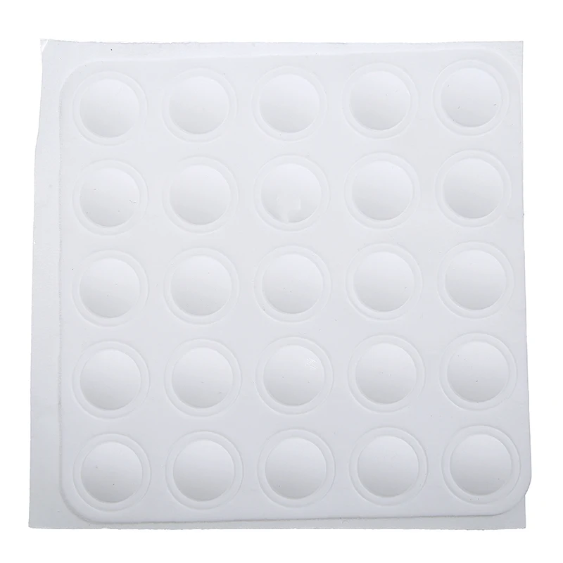 

1 Sheet Nail Color Card DIY Gel Polish Display Nail Color Button Label Silicone Adhesive Sticker White 25 pcs Showing Cards