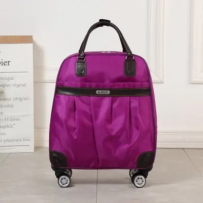 Женская дорожная сумка для багажа, сумки на колесиках для девочек, водонепроницаемые сумки на колесиках, чемодан на колесиках, аэродинамический рюкзак - Цвет: large