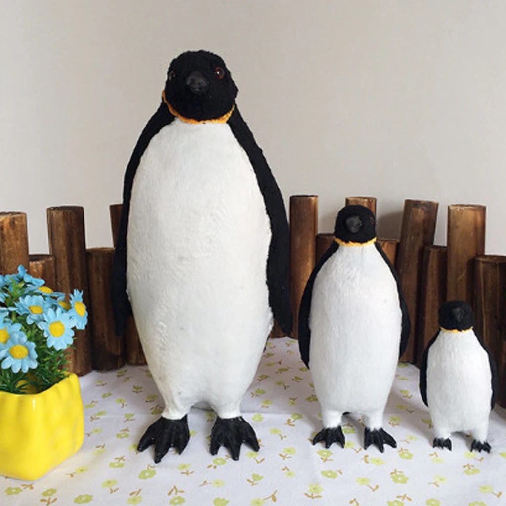 

Artificial Simulation Ornaments Feathered Fake Black And White Penguin Decor for Home Tabletop Ornament Kids Toy Teaching Props