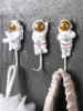 Creative Cartoon Happy Planet Astronaut Model Hooks Kitchen Strong Glue Nail-Free Door Behind Bedroom Study Decoration Wall Hook 5