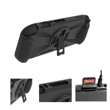 

TPU Bracket Protection Shell Case for Switch Lite Host with Double Card Slot Design Protective Cover for Switch Lite