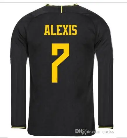 19 20 INTER MILAN ALEXIS THIRD AWAY BLACK MILAN LONG SLEEVE SOCCER JERSEYS LUKAKU 9 GODIN 2 BROZOVIC 19 20 JERSEY BARELLA SHIRTS - Color: shirt