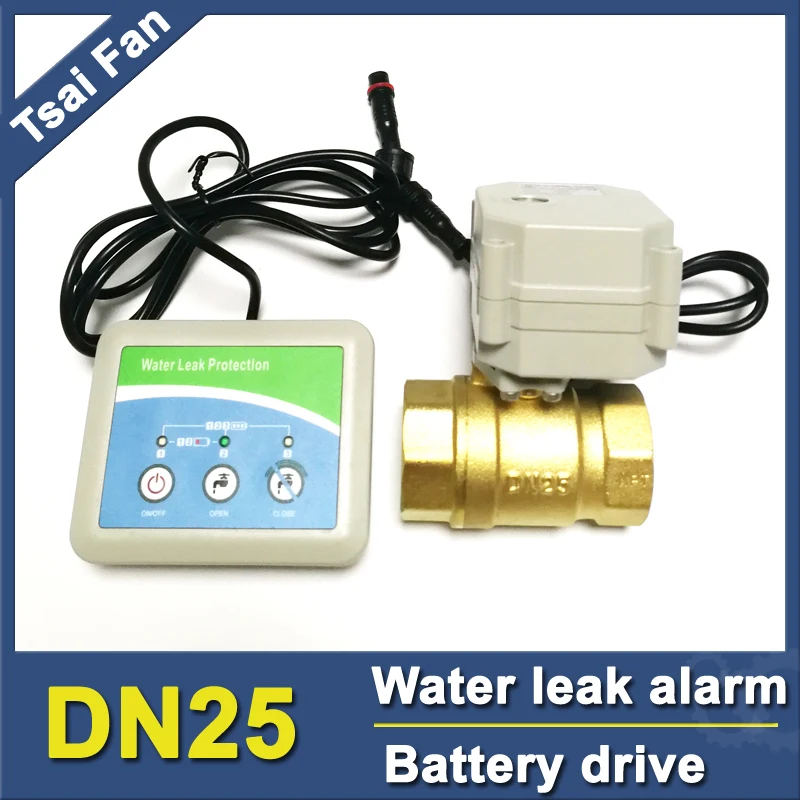 

intellegent water leak sensor alarm detector control electric valve automatically, leak protector used for DN25, 1" Pipe line