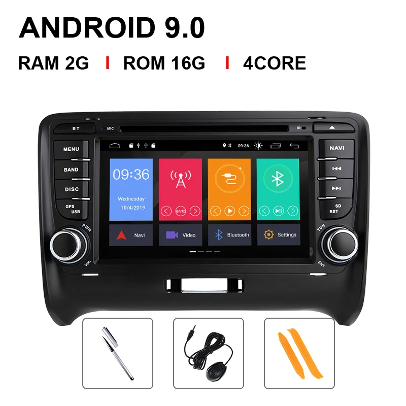 4 Core 16 ROM " DSP ips 4G 64G Android 9 2 DIN автомобильный DVD gps для AUDI TT MK2 8J 2006 2007 2008 2009 2010 2011 2012014 мультимедийный плеер радио - Цвет: 4 Core 16 ROM