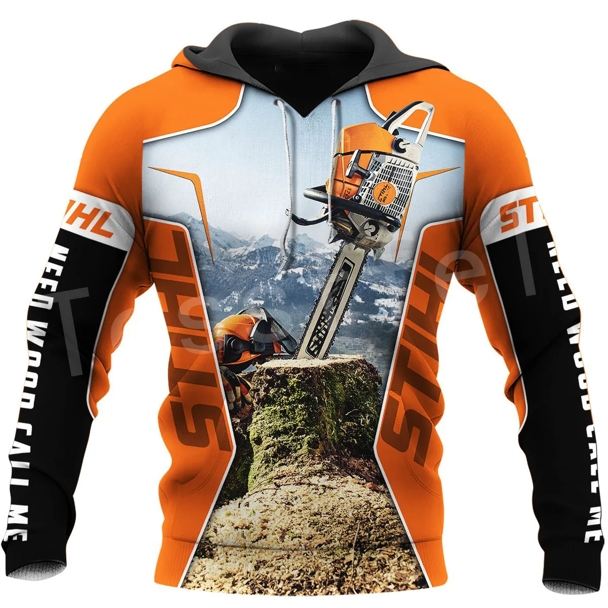 

Tessffel Worker Chainsaw Lumberjack Logger Tool Instrument Crewneck NewFashion Pullover Men/Women 3DPrint Hoodies Streetwear D17