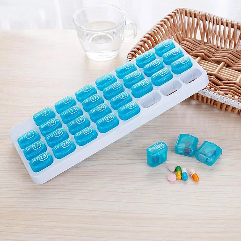 

31-Day Pill Storage Organizer Monthly Medication Dispenser Case for Travelling SAL99