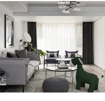 

Light Luxury Velvet Shading Velvet Modern Retro American French Gray Window Suitable for Living Room Bedroom Curtains