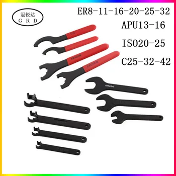 

apu er iso c series collet wrench er8 er16 er20 er25 er32 apu13 apu16 iso20 25 c25 c32 c42 chuck wrench are suitable for nuts