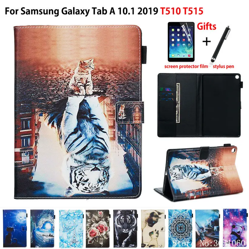 Для Samsung Galaxy Tab A 10 1 2019 чехол T510 T515 SM-T510 SM-T515 Funda планшет с животным узором подставка
