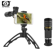 Apexel объектив камеры мобильного телефона 20X зум телескоп Монокулярные линзы со штативом и Bluetooth для iPhone7 samsung для спортивных концертов