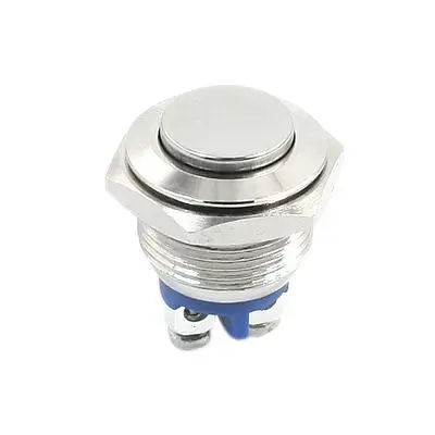 

DC3-250V SPST 16mm Panel Mounted Momentary Metal Push Button Switch