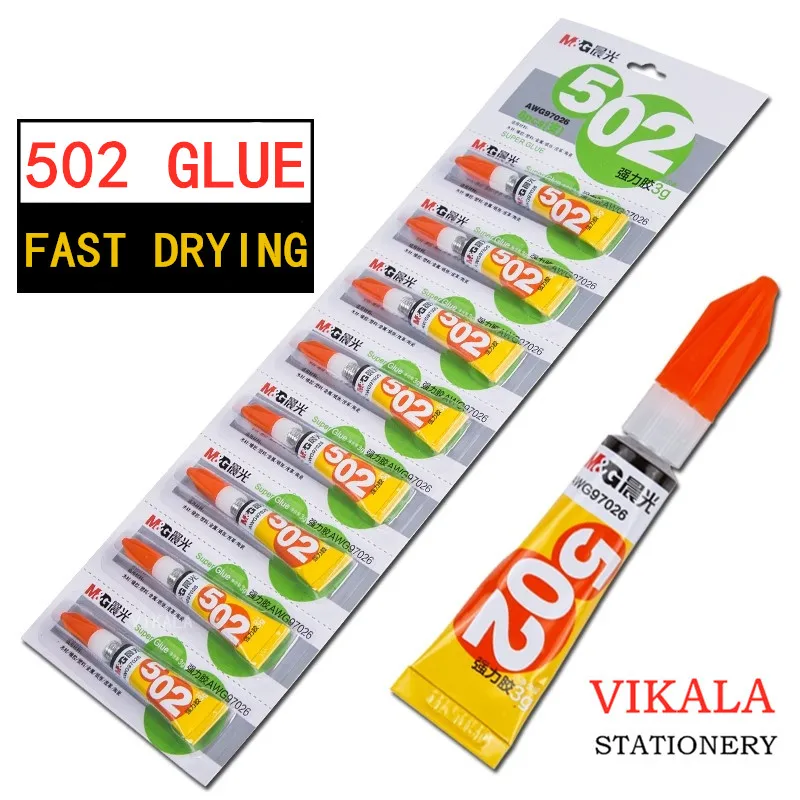 

8pcs 502 Glue Office Supplies Liquid Glue Metal Ceramic Stationery Office Material Contact Adhesive Super Liquid Glue for Glass