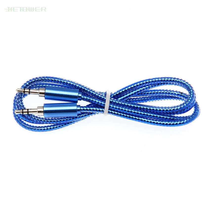 300pcs Factory Price New 3 5mm Jack Bright blink Auxiliary Audio Cable Male To Male Aux Cables Good Audio Hd for Headphone