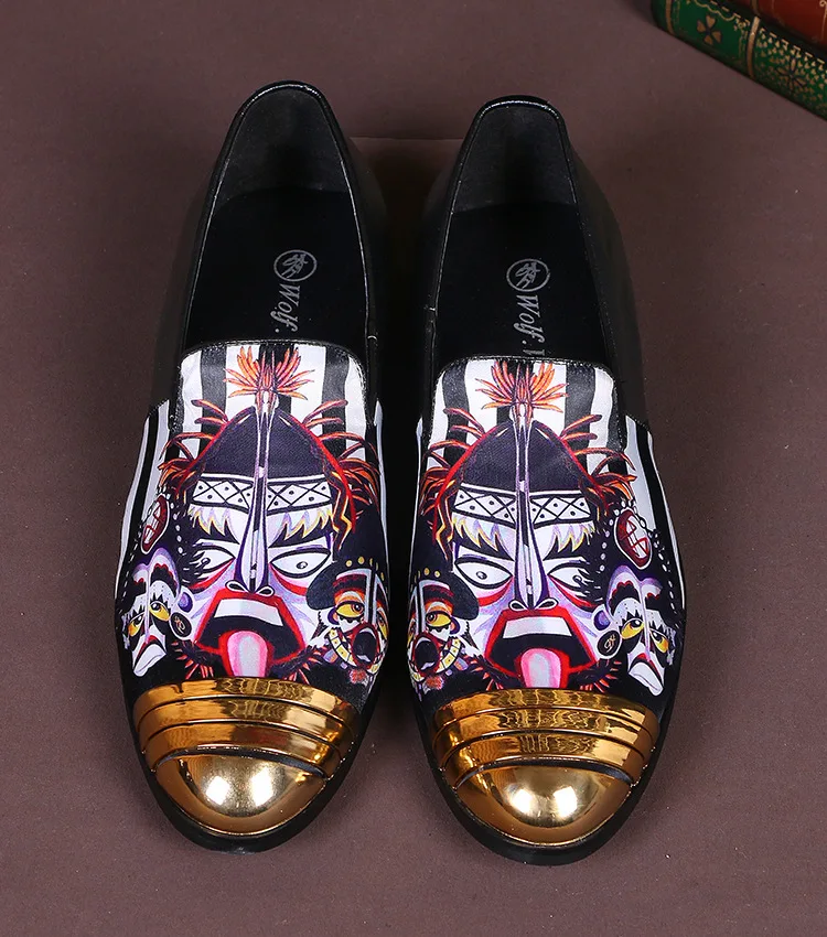 

Loafers Male Cowhide Pointed Casual Leather Korean Style KPOCCOBKN Genuine Leather Full Grain Leather Cow Leather Slip-on