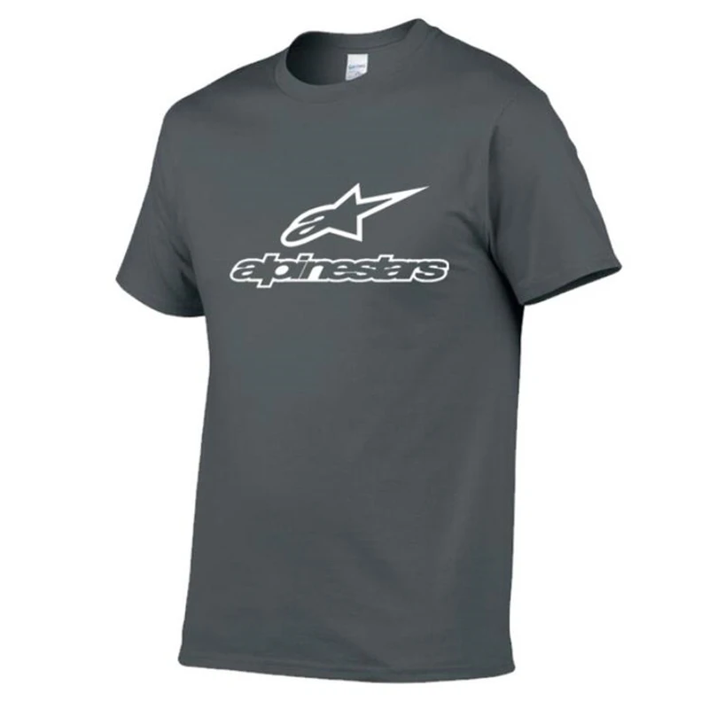 Новые футболки с принтом Alpinestars мужские топы летняя футболка коротким рукавом
