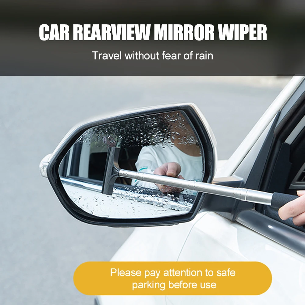 Dirt Auto Mirror Glass Wiper Cleaning Tool Car Quickly Wipe Water Water Mist Retractable Rear-View Mirror Wiper