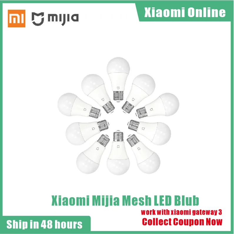 Новейшая умная Светодиодная лампа Xiaomi Mi Bluetooth сетчатая версия управляемая приложением Mijia с голосовой