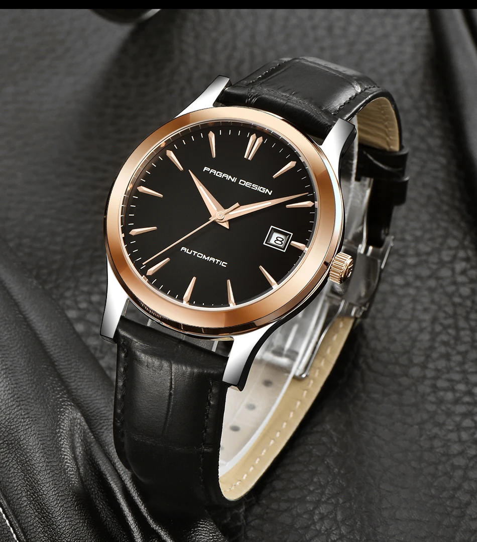 PAGANI Дизайн новые механические часы классические для мужчин бизнес водонепроницаемые часы люксовый бренд автоматические часы из натуральной кожи