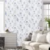 HaoHome Blue Floral Wallpaper Modern Floral Peel and Stick Wallpaper Self-Adhesive Waterproof Removable Contact Paper ► Photo 3/6