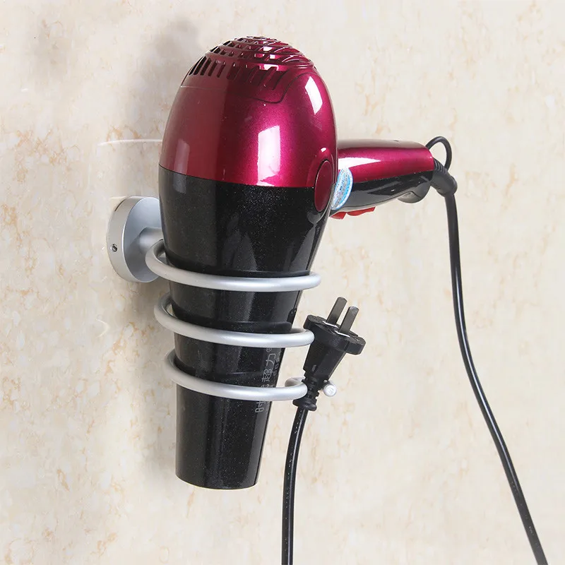 

Space Aluminum Hair Dryer Holder Wall Mounted Rack Holder Bathroom AccessoriesShelf Hairdryer Storage