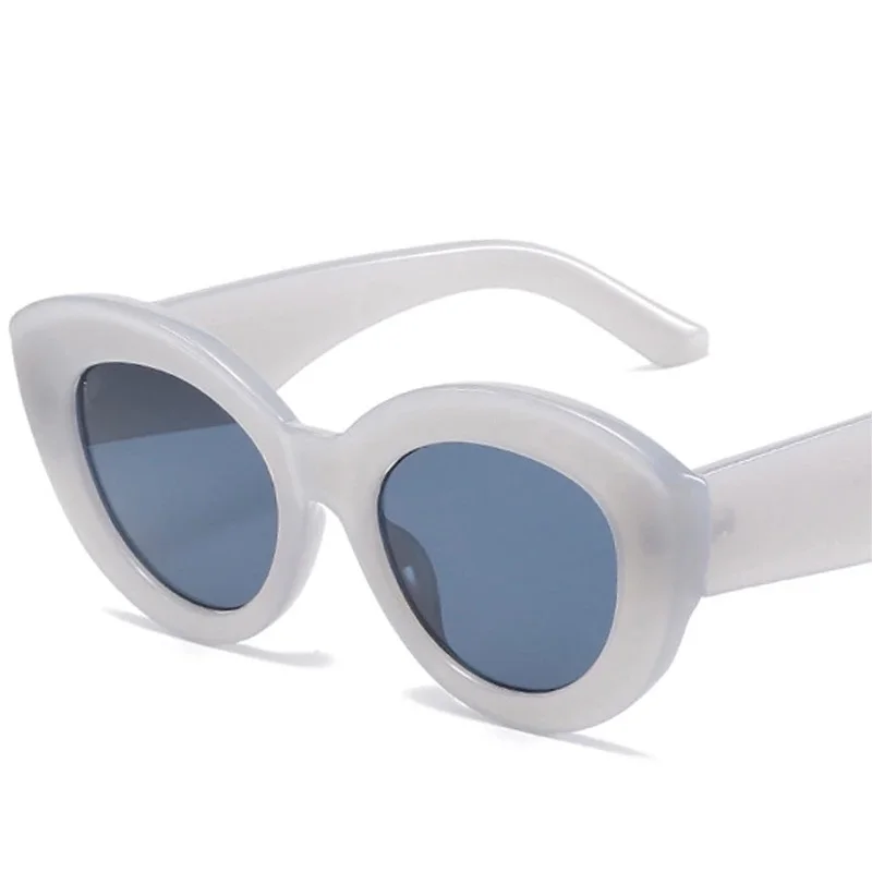 

MAYTEN Fashion Oversized Cat Eye Sunglasses Women Retro Jelly Color Stripe Eyewear Shades UV400 Men Round Sun Glasses 2021