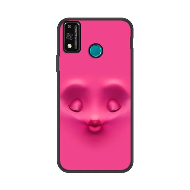 P Smart 2019 2021 Case 3D Funny Face Soft Cover For Huawei P20 P30 P40 Lite P10 Pro Y7 Y6 Prime Y5 2019 Mate 20 Nova 3E Coque X266