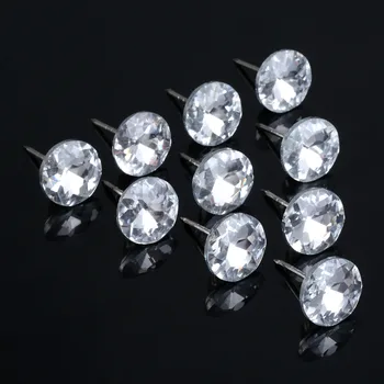 

10Pcs 14/16/18/22mm Diamond Crystal Upholstery Nails Buttons Tacks Studs Pins Sofa Wall Decoration Furniture Accessory