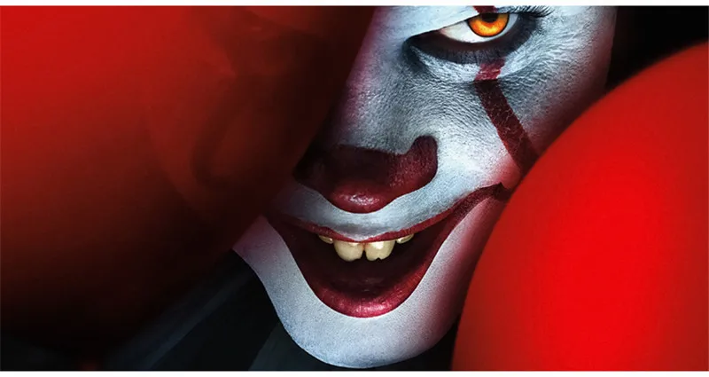 Pennywise маска для косплея с желтым париком это вторая часть 2 ужас, Костюмированная вечеринка латексные маски клоун Хэллоуин костюм реквизит