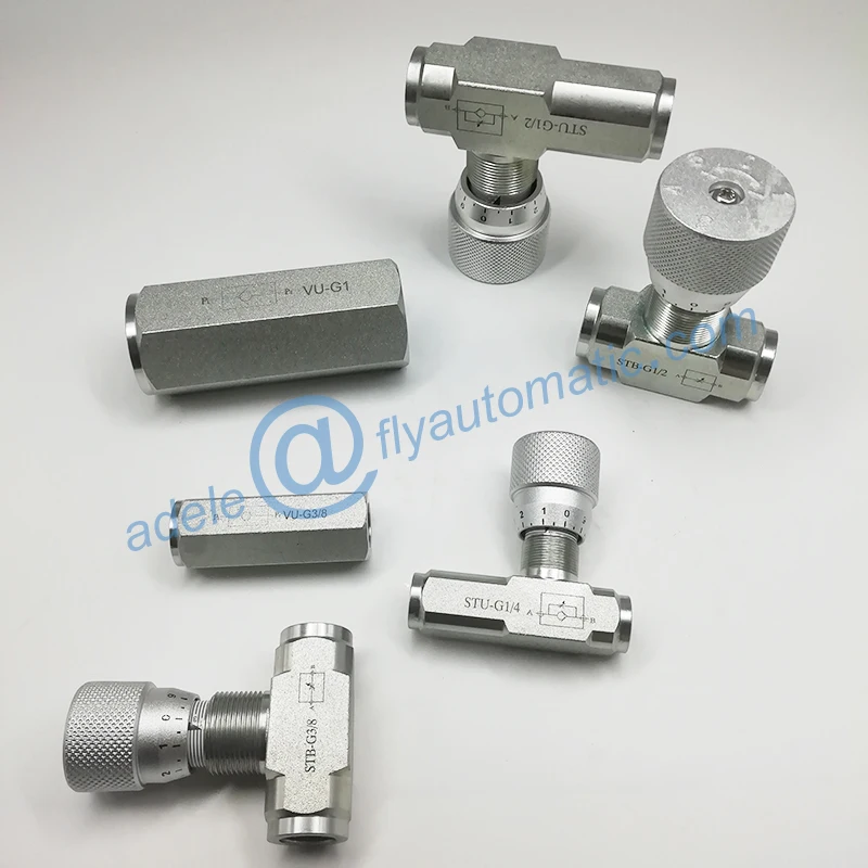 DRV8-1-10 Hydraulic Needle Flow Control Valve with Reverse Flow Check 1/4" BSPP 